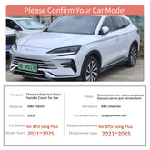 Car Door Handle Cover for BYD Song Plus SA3 Seal U Sealion 6 DM-i EV 2021~2025 2022 Carbon Fiber Chrome Trim Scratch Accessories